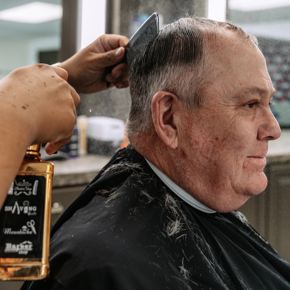 A finished senior haircut